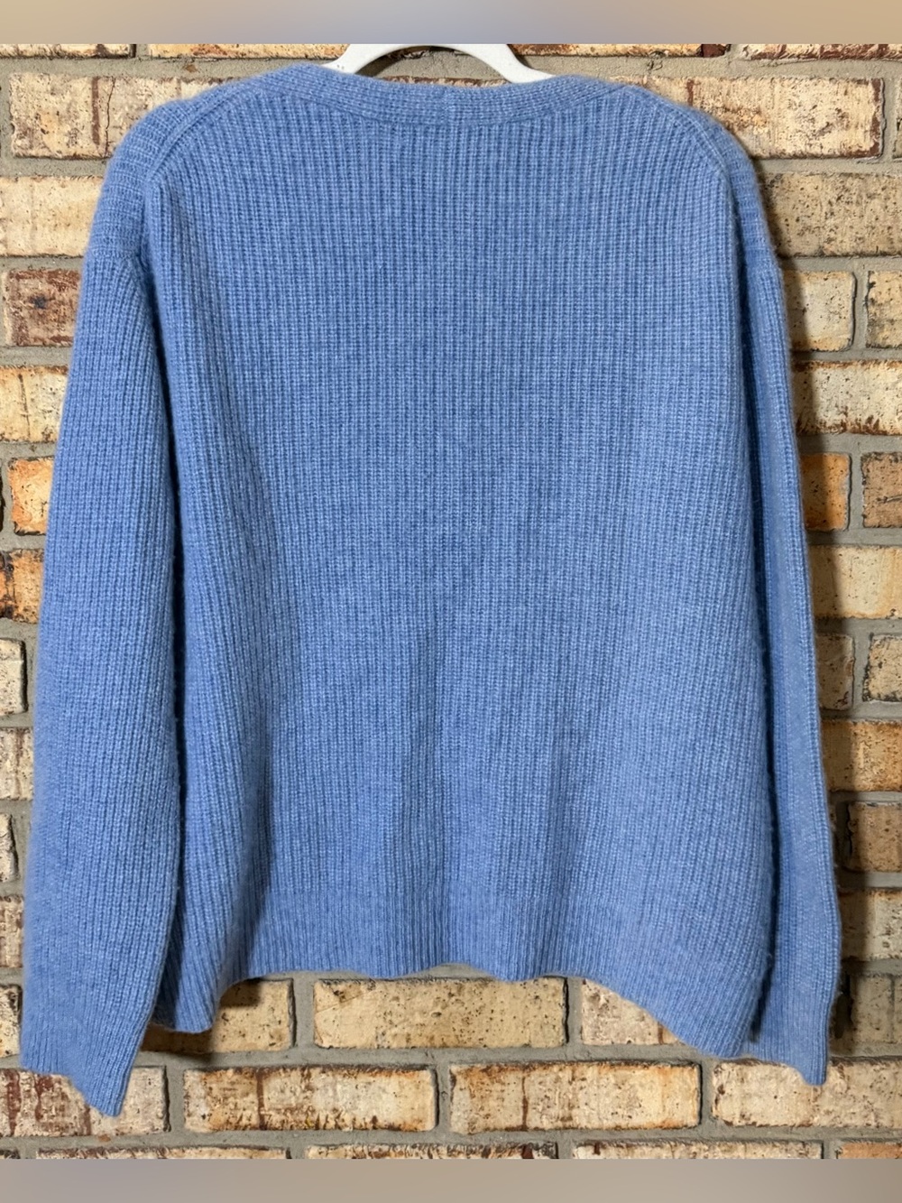 Ravella blue cashmere v neck sweater L - Picture 3 of 4